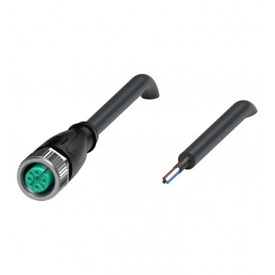 Cable socket, shielded V1-G-BK5M-PUR-O1S