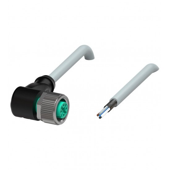 Cable socket, shielded V15-W-2M-PUR-ABG