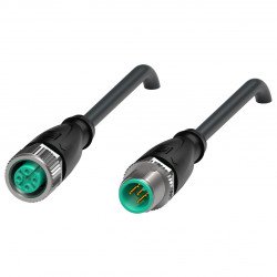 Connection cable V15-G-BK0,3M-PUR-A-V15-G