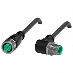 Connection cable V15-G-BK0,3M-PUR-U-V15-W