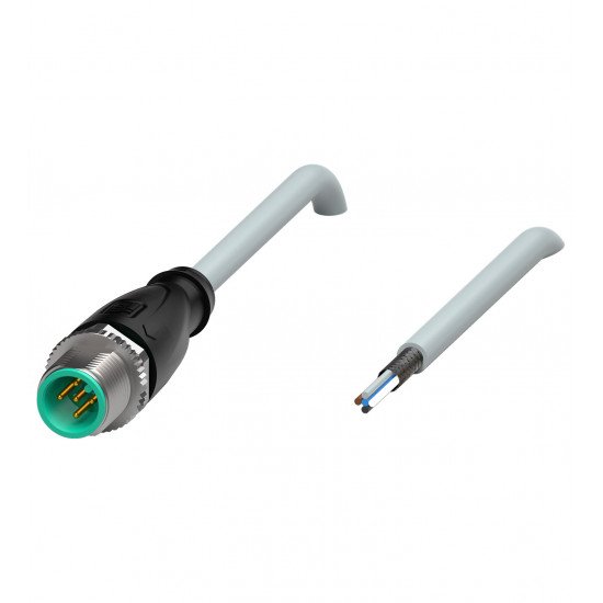 Cable connector, shielded V15S-G-5M-PUR-ABG Cable connector, shielded V15S-G-5M-PUR-ABG