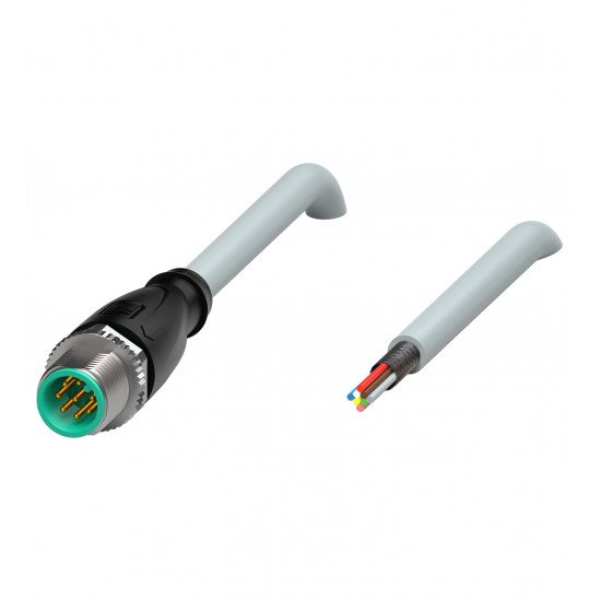 Cable connector, shielded V19S-G-3M-PUR-ABG