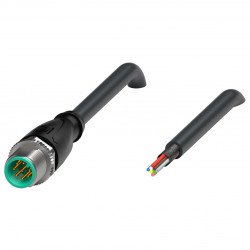 Cable connector, shielded V318S-GM-BK3M-PUR-U2S
