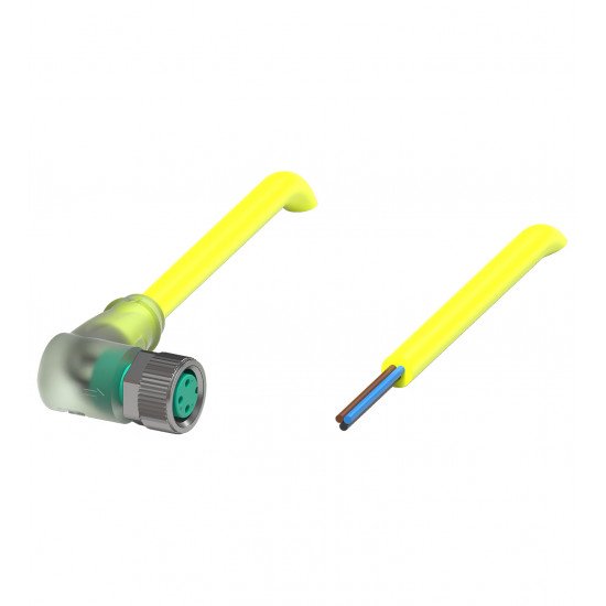 Female cordset V3-WM-E2-YE2M-PVC-U