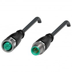 Connection cable V11-G-BK0,3M-PVC-U-V11-G