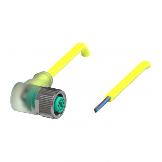 Female cordset V1-W-E0-YE2M-PVC-U