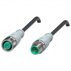 Connection cable V11-G-GY-BK1M-PUR-A-V11-G