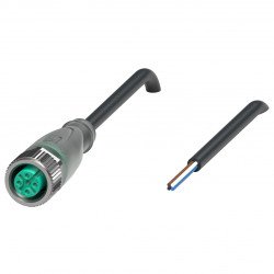 Female cordset V1-G-A2-BK*M-PUR-U
