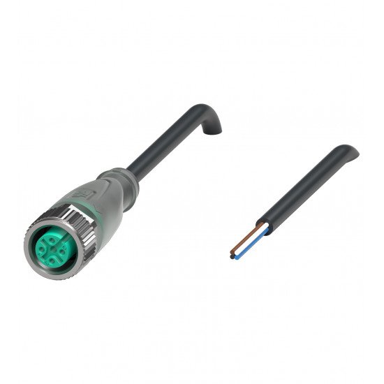 Female cordset V1-G-A2-BK*M-PUR-U