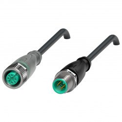 Connection cable V1-G-E2-BK0,6M-PUR-U-V1-G