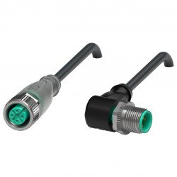 Connection cable V1-G-E2-BK0,6M-PUR-U-V1-W