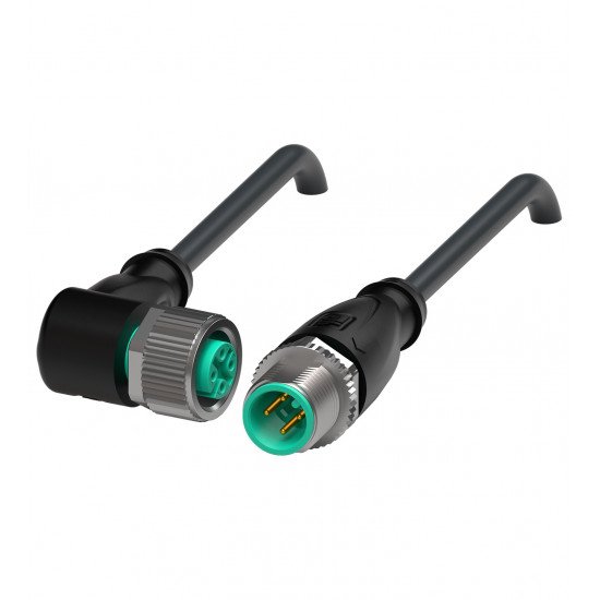 Connection cable V1-180-W-BK0,3M-PUR-U-V1-G
