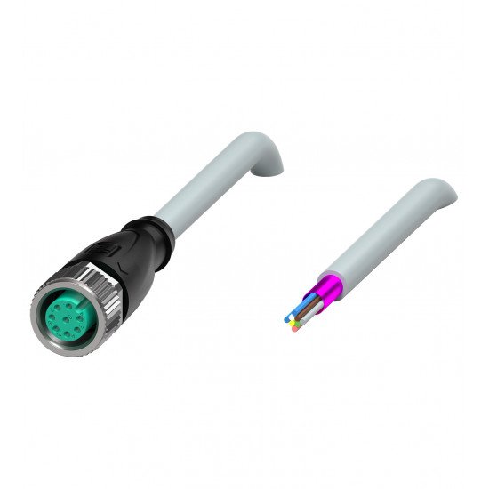 Cable socket, shielded V17-G-2M-PUR