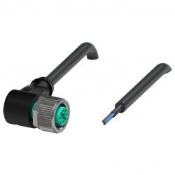 Cable socket, shielded V11-W-BK10M-PUR-ABG Cable socket, shielded V11-W-BK10M-PUR-ABG