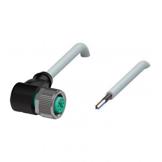 Cable socket, shielded V1-W-2M-PVC-ABG