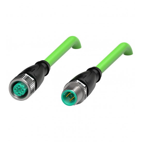 Connection cable, Ethernet V1D-G-GN5M-PUR-E1S-V1D-G Connection cable, Ethernet V1D-G-GN5M-PUR-E1S-V1D-G
