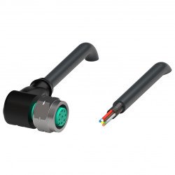 Cable socket, shielded V19-WV4A-3M-PUR-ABG0 Cable socket, shielded V19-WV4A-3M-PUR-ABG0