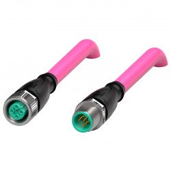 Connection cable, shielded V15B-G-0,3M-PUR-ABG-V15B-G Connection cable, shielded V15B-G-0,3M-PUR-ABG-V15B-G