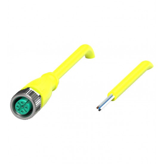 Female cordset V15-G-S-YE0,3M-PUR-A1