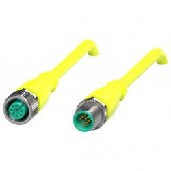 Connection cable V15-G-S-YE0,6M-PUR-A1-V15-G