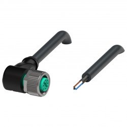 Cable socket, shielded V1-W-BK20M-PUR-O1S