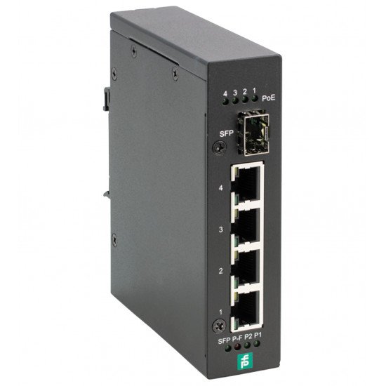Ethernet switch unmanaged PoE gigabit ICRL-U-4RJ45/SFP-PoE-G-DIN
