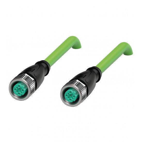 Connection cable, Ethernet V1D-G-GN0,3M-PUR-E1S-V1D-G-Y70 Connection cable, Ethernet V1D-G-GN0,3M-PUR-E1S-V1D-G-Y70