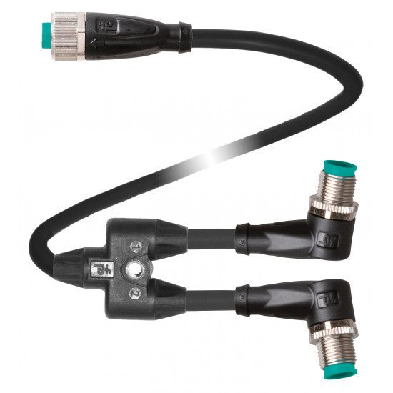 Y connection cable V1S-W-1,5M-PUR-U-T-0,5M-V1-G-Y Y connection cable V1S-W-1,5M-PUR-U-T-0,5M-V1-G-Y