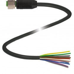 Cable socket, shielded V112-G-BK2M-PUR-ABG Cable socket, shielded V112-G-BK2M-PUR-ABG