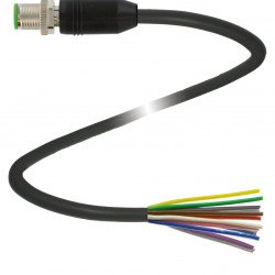 Cable connector, shielded V112S-G-BK10M-PUR-ABG Cable connector, shielded V112S-G-BK10M-PUR-ABG