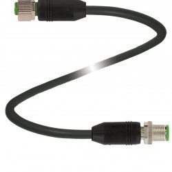 Connection cable, shielded V112-G-BK3M-PUR-ABG-V112-G
