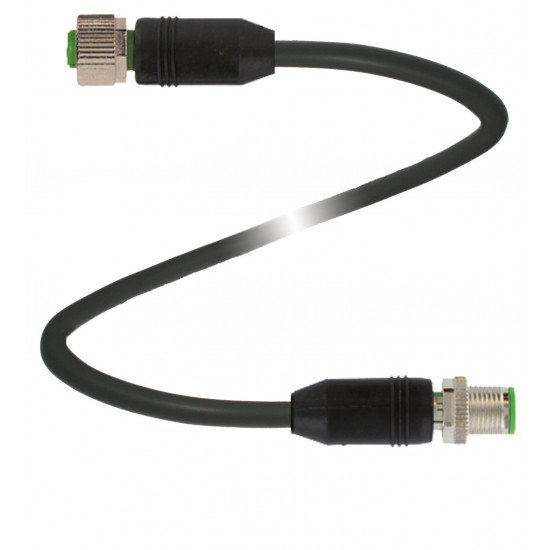 Connection cable, shielded V112-G-BK3M-PUR-ABG-V112-G