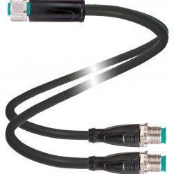 Y connection cable V11S/V15S-G-0,2M-PUR-T-V1-GX-Y Y connection cable V11S/V15S-G-0,2M-PUR-T-V1-GX-Y
