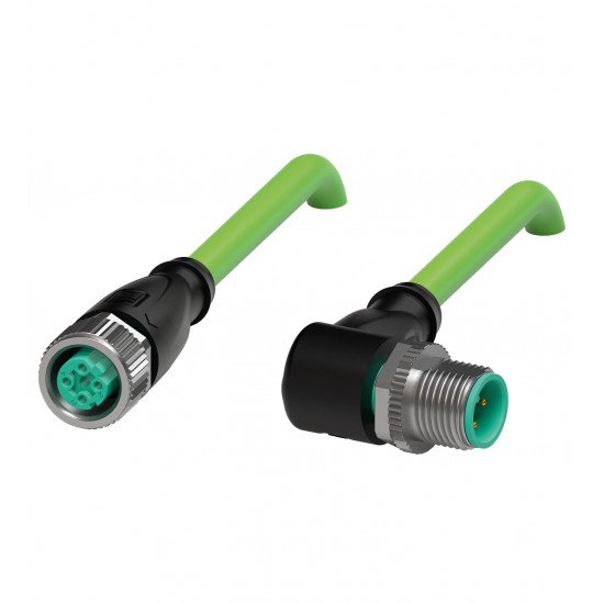 Connection cable, Ethernet V1D-G-GN4M-PUR-E2S-V1D-W Connection cable, Ethernet V1D-G-GN4M-PUR-E2S-V1D-W