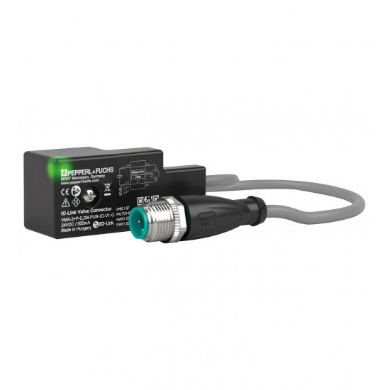Valve Connector with IO-Link Class B VMA-2+P-0,2M-PUR-IO-V15-G
