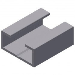 Extruded aluminum profile ALU-C-25x12