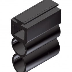 Rubber profile for safety edges GP12/14-38-02