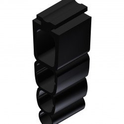 Rubber profile for safety edges GP12/25-80