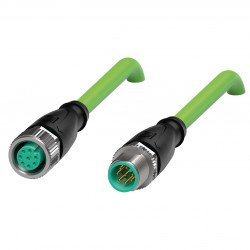 Connection cable, Ethernet V19-G-GN1M-PUR-E2S-V19-G Connection cable, Ethernet V19-G-GN1M-PUR-E2S-V19-G
