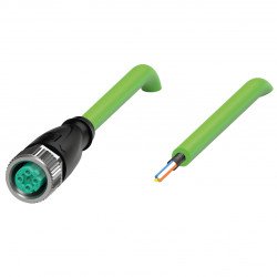 Cable socket, Ethernet V1D-G-GN1M-PUR-E1S