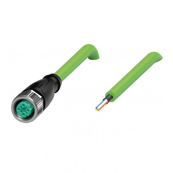 Cable socket, Ethernet V1D-G-GN1M-PUR-E1S