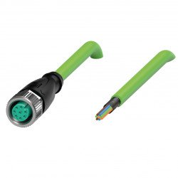 Cable socket, shielded V19-G-GN1M-PUR-E2S Cable socket, shielded V19-G-GN1M-PUR-E2S