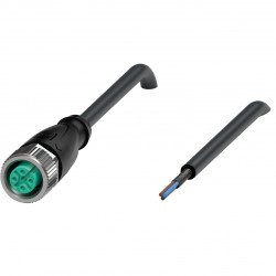 Cable socket, shielded V11-G-BK15M-PUR-U/ABG Cable socket, shielded V11-G-BK15M-PUR-U/ABG