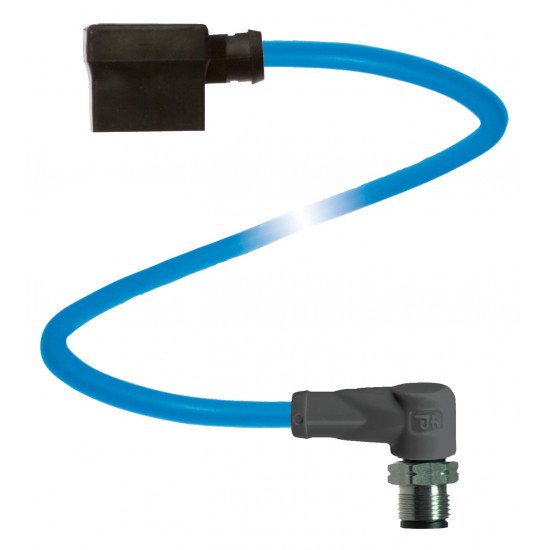 Valve Connector Cordset VMA-2+P-N-BU0,6M-PVC-V1-WV4A-Y