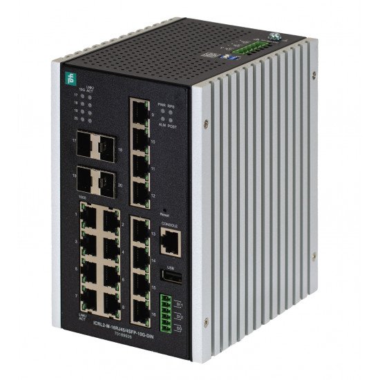 Ethernet switch managed gigabit ICRL2-M-16RJ45/4SFP-10G-DIN