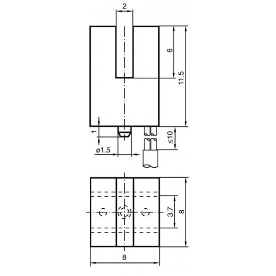 Inductive slot sensor SJ2-N-Y34361 Inductive slot sensor SJ2-N-Y34361