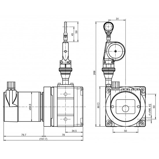 Cable pull rotary encoder ECA21IL-02A4A-B16AN:OE1212