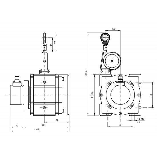 Cable pull rotary encoder ECI30PL-05A4A-UD1BE:02