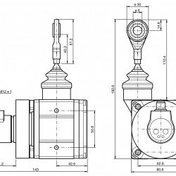 Cable pull rotary encoder ECA30PL-02C1A-I42BD:X3