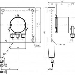 Cable pull rotary encoder ECA10TL-05BNP-B25AZ:OE